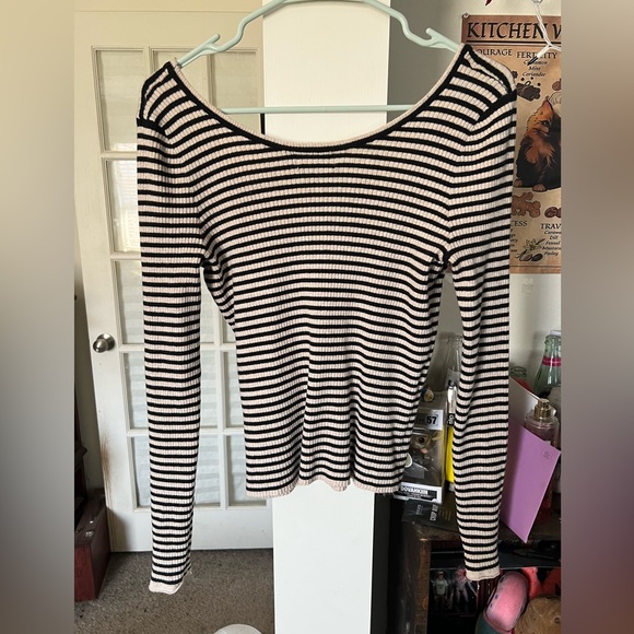 UNIVERSAL THREADS WOMENS BOAT NECK STRIPED SWEATER XL - Picture 2 of 2